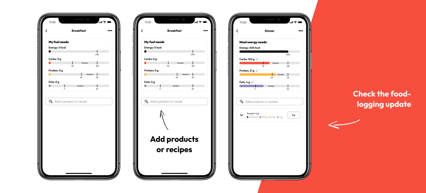 Example of FoodCoach app