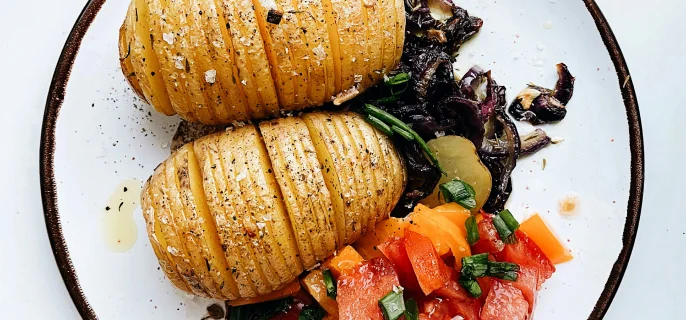 Hasselbaink potato wiht grilled vegetables
